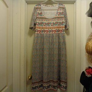 BOHEMIAN DREAMER GIRLPAISLEYS & FLOWERS MAXI SOFT DRESS 2 X